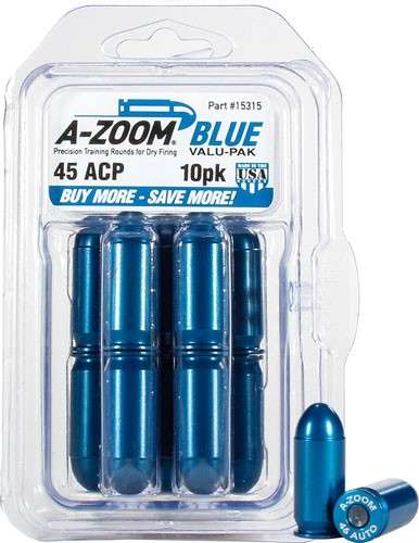 AZOOM SNAP CAPS 45ACP 10/PK BLUE