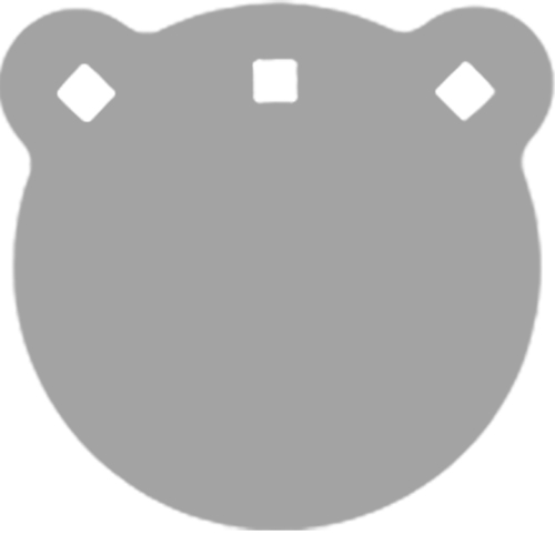 6 inch AR500 steel gong target, 1/2 inch thickness
