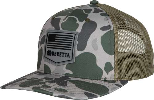 Beretta Cap PM Trucker R 112 Green Duck Camo Rubber Patch