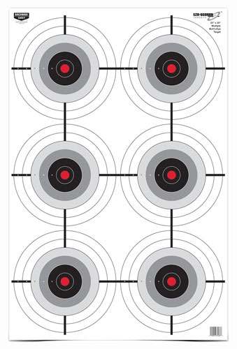B/C Target Eze-Scorer 23"x35" - 5 Bull's-Eye Targets