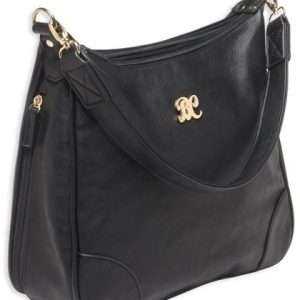Black Hobo Style Purse with Black Trim
