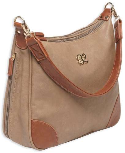 HOBO STYLE TAUPE W/TAN TRIM Concealed Carry Purse