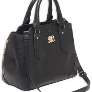 Bulldog Concealed Carry Purse Black Satchel with Trim