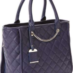 Bulldog Quilted Tote Style Navy Concealed Carry Purse