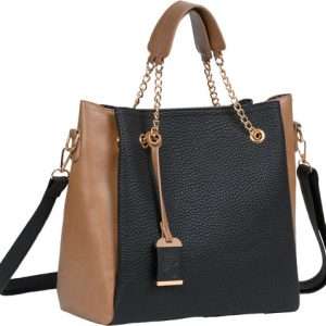 Bulldog Concealed Carry Purse in Black & Tan