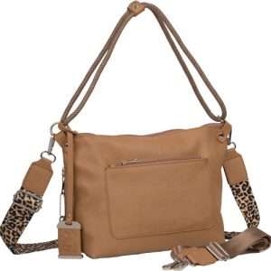 Bulldog Tan/Cheetah Print Convertible Crossbody Purse