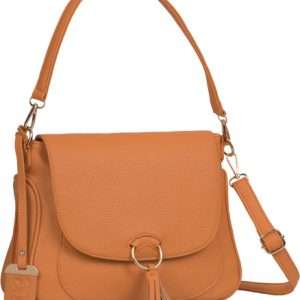 Bulldog Autumn Orange Convertible Hobo/Crossbody Purse