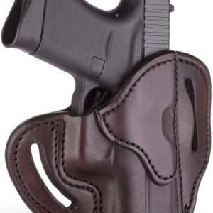 1791 Open Top Belt Holster - Brown Leather, Glock 43 / Walther PPK