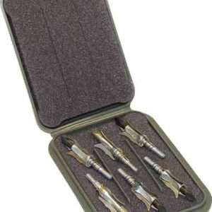 MTM Mechanical Broadhead Case Holds 6 Broadheads Army Green
