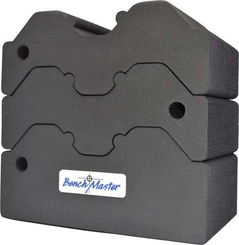 Adjustable 3-Piece Bench Block for Firearms - Benchmaster Weapon Rack