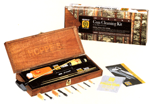 Hoppes Deluxe Gun Cleaning Kit with Wood Storage Case
