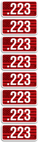 MTM Ammo Caliber Labels 223 - 8-Pack for Efficient Ammunition Organization