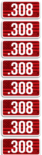 MTM Ammo Caliber Labels 308 - Pack of 8