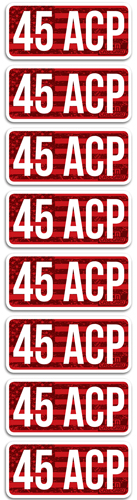 MTM Ammo Caliber Labels 45ACP - 8-Pack Polymer Coated