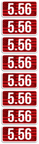MTM Ammo Caliber Labels 5.56, 8-Pack, Polymer-Coated
