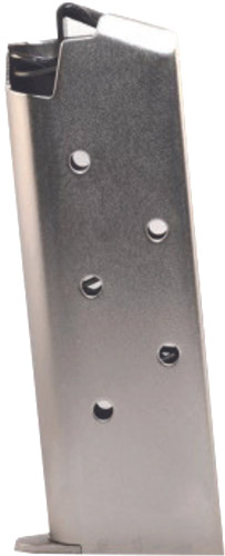 Pocketlite 380ACP 6RD Nickel Magazine - Colt Mustang