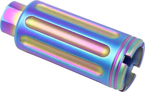Guntec AR15 Slim Line Cone Muzzle Brake - Rainbow PVD
