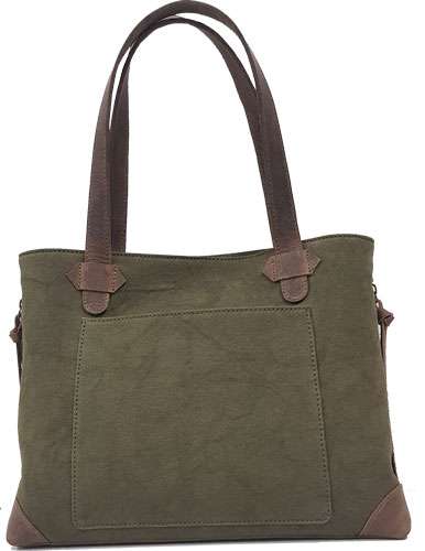 Canvas Olive Green Tote Style Conceal Carry Purse