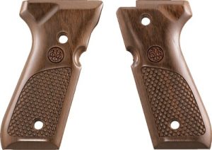 Walnut Checkered Beretta 92/96 Wood Grips - Genuine