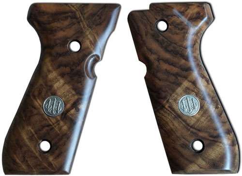 Grade 3 Checkered Walnut Beretta 92/96 Deluxe Grips