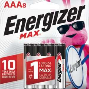 Energizer Max AAA Batteries 8-Pack - Long-Lasting Power