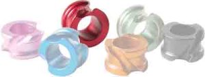 Hot Shot Archery Red Accu-Peep 1/4" Large Angular Grooves