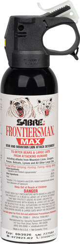 Sabre Frontiersman Max Bear Spray 7.9oz - Protection for Bears & Lions