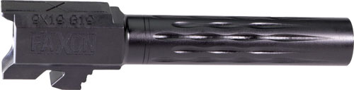Faxon Glock 19 Barrel 9mm Flame Fluted Black