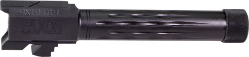 Faxon Glock 19 Barrel 9mm Flame Fluted Black