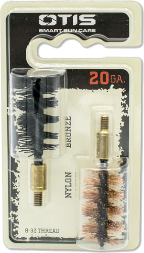 Otis Bore Brush .20 GA 2-Pack, Nylon & Bronze, 8-32mm