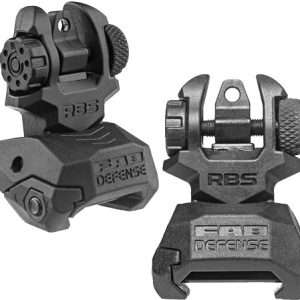 F.A.B. Defense Front & Rear Back Up Sights, Black
