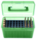MTM Deluxe Ammo Box 50-rounds Green for .22-250 to .308 Win