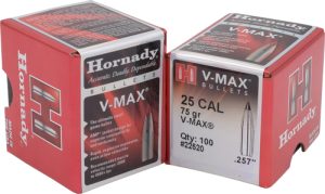Hornady 75gr V-MAX 25 Cal Bullets - 100ct