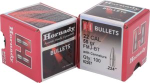 Hornady 55GR FMJ-BT Bullets - Precision Reloading Components