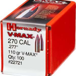Hornady 110GR V-MAX Bullets 270 Cal .277 - Precision Performance & Reliability