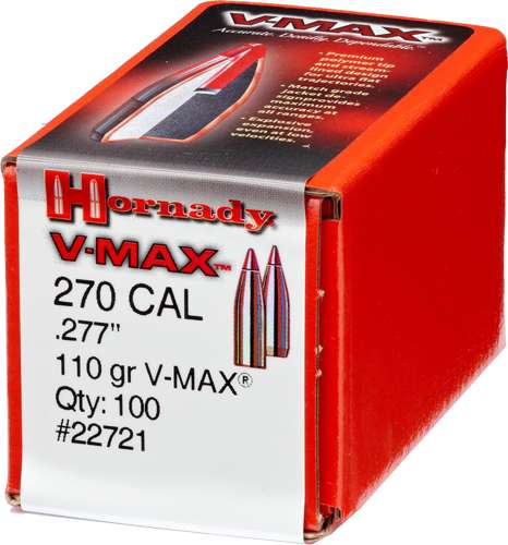 Hornady 110GR V-MAX Bullets 270 Cal .277 - Precision Performance & Reliability