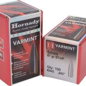 Hornady 6mm .243 87gr JHP-BT Bullets
