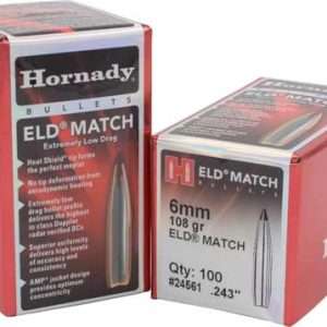 Hornady 108GR ELD-MATCH 6mm .243 Bullets