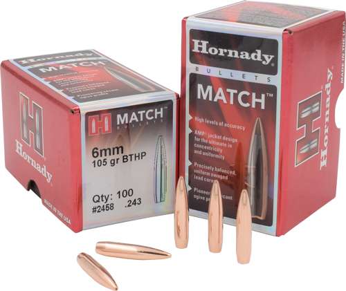 Hornady 6mm .243 105gr BTHP Match Bullets