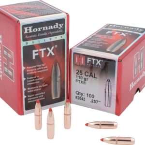 Hornady 25 Cal .257 Bullets 110GR FTX 100CT