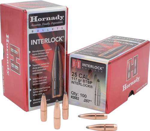Hornady 117GR JSP-BT 25 Cal .257 Bullets