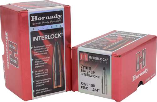 Hornady 7MM .284 154GR JSP Bullets - 100CT