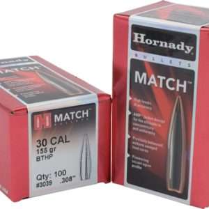 Hornady 30 Cal 308 155 Grain BTHP Match Bullets
