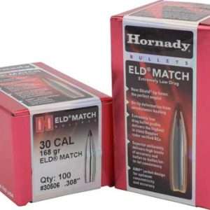 Hornady 30cal .308 168GR ELD-MATCH 100CT