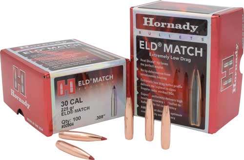 Hornady 30cal .308 225GR ELD-MATCH Bullets