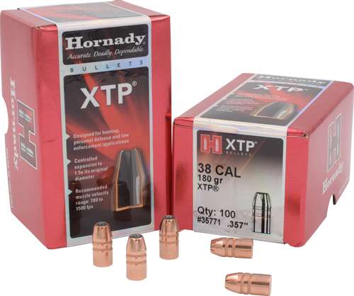 Hornady 180GR XTP 38 Cal .357 Bullets
