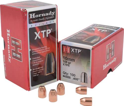 Hornady 10mm .400 Cal 155GR XTP Bullets