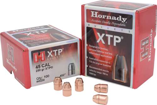 Hornady 45 Cal .452 Bullets 250 gr. XTP
