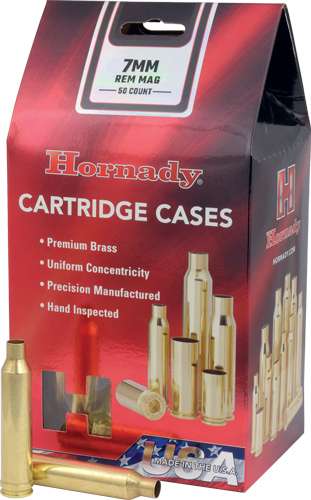 Hornady 7mm Rem Mag Unprimed Cases - Pack of 50