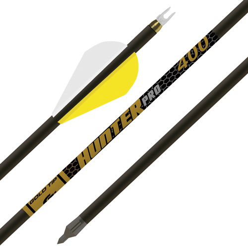 Gold Tip Arrow Hunter Pro 340 with 2" Raptor Vanes
